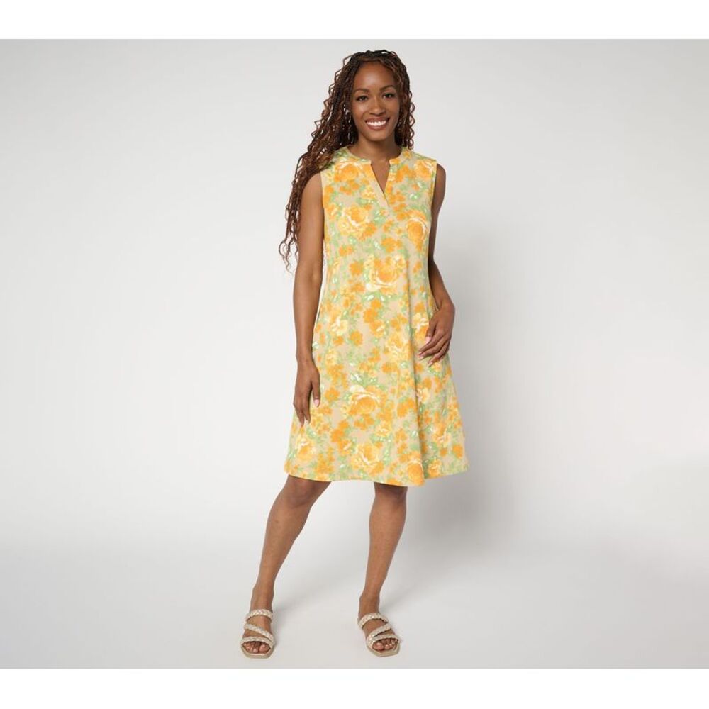 Top Knot Women's Dress Sz M Printed Texture Knit Shift Multi-colored A694160